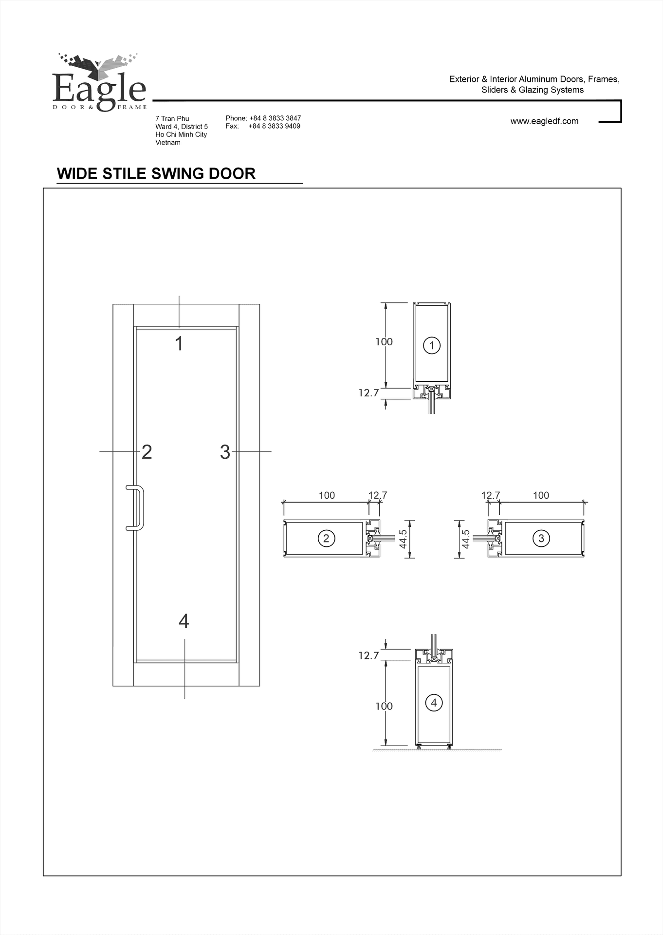 EDF Wide Stile Swing Door